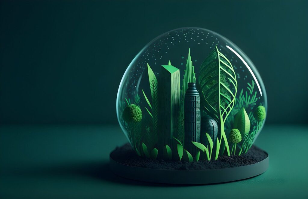 paper cut green city 8029988